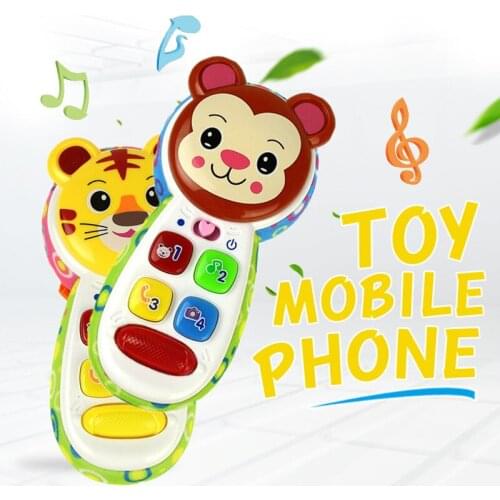 Musical Toy Mobile Phone with Music for Baby Mini Cute Animals Cell Phone Child Educational Learning Toys Electronic Infant Gift