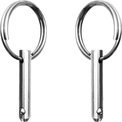 Set of 2 Marien Grade 316 Stainless Steel Spring Loaded Ball Deck Hinge Quick Release Pins Bimini Top Fittings For Boats