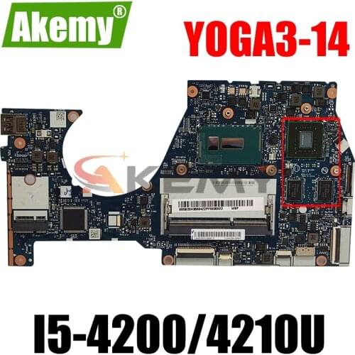 NM-A381 Laptop Motherboard For Lenovo YOGA 3 14 YOGA3-14 Mainboard With I5-4200/4210U CPU 2G Video card 100% fully tested