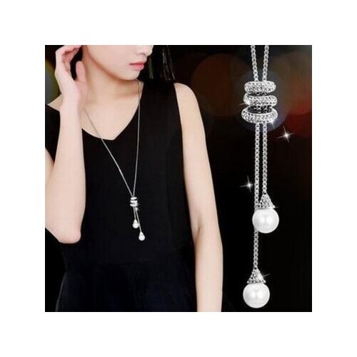 New Women All-match Tassel Sweater Chain Female Long Long Necklace Pendant For DIY Women Pendant Simple Clothes Accessories