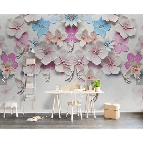 Custom papel de parede 3d, peach murals for living room bedroom tv backdrop wall decor wallpaper