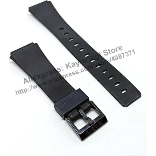 18mm Black Rubber Watch Band / Strap Compatible for Casio MRW-10 MW-35 MW-32 W-90 W-91