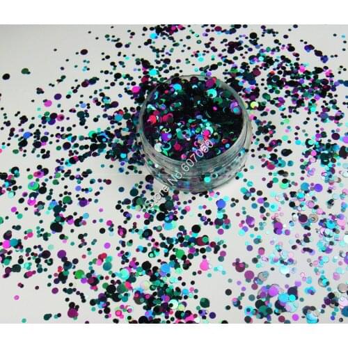 RMX-008 mix colors Round nail art Glitter Dot Paillette nail design powder for nail gel polish,make up,decoration