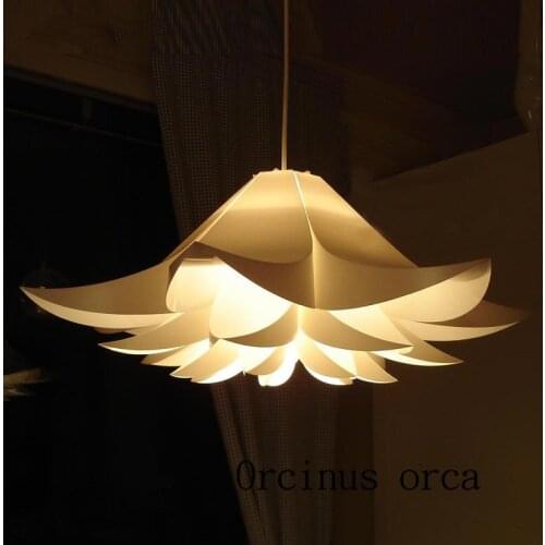 Nordic modern single head lilies chandelier restaurant bedroom creative personality white flower Chandelier free shipping