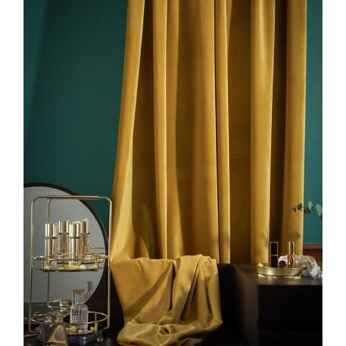 Modern simple Chinese thickened curtain finished products customized velvet Nordic curtain living room curtains
