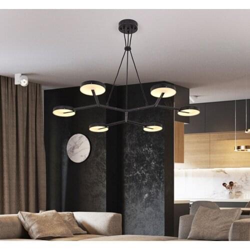 Modern creative design LED chandelier lighting personalized hanging living room chandelier cafe bar studio restaurant chandelier