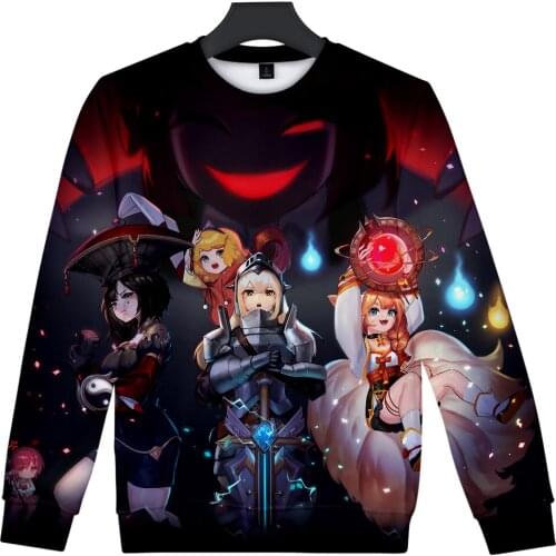 Guardian Tales Female Knight & princess 3D autumn and winter Holiday passionate Men/Women casual Kawaii Style Round