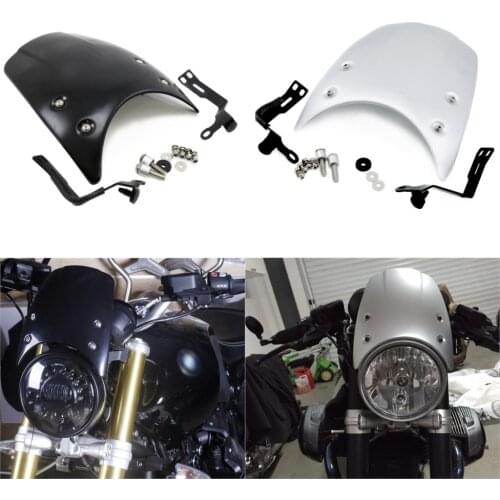 Motorcycle Windshield Aluminum Wind Deflector Windscreen For BMW R NINE T R9T 2014-2019 Racer Pure Urban scrambler RNINET
