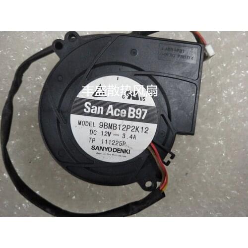 High air flow blower sanyo 9.7CM 9BMB12P2K12 9733 12V 3.4A cooling fan