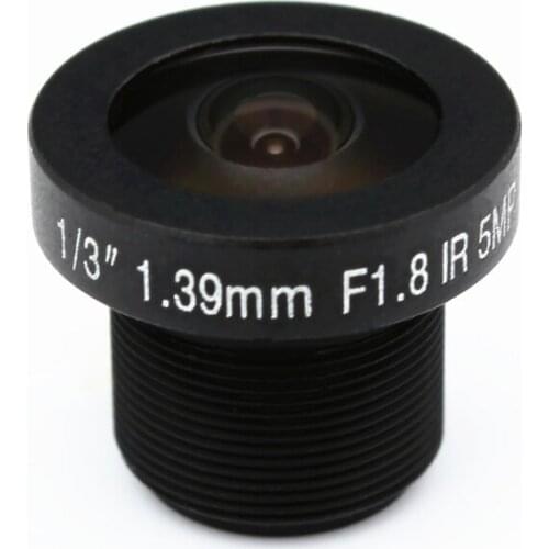 X2pcs HD 5MP 1.39mm 180 degrees 1/3" Panoramic CCTV lens Fisheye F2.0 for IP Camera