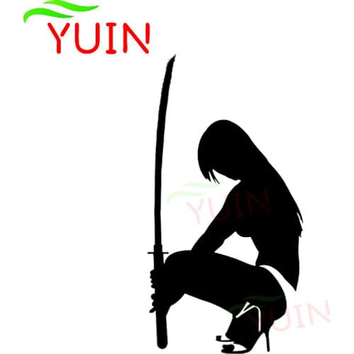 Sexy Samurai Girl Car Sticker Skilled In Making Nice Design Decals Fashion PVC Cars Door Window Decoration Waterproof Decal