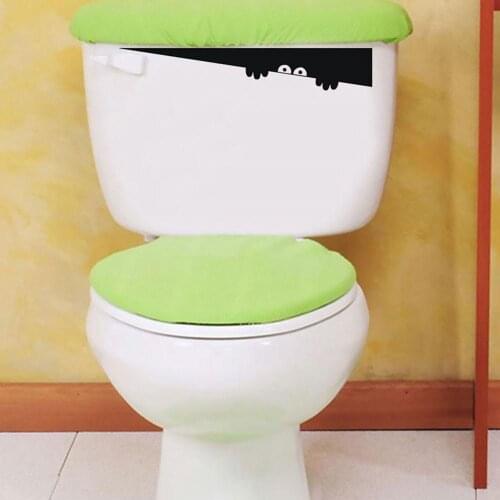 Funny Toilet Stickers Creative Carved Wall Stickers Bathroom Waterproof Corner Sticker WC Murals Home Decoration
