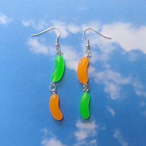 Jelly Bean Earrings, Candy Earrings, Party Earrings
