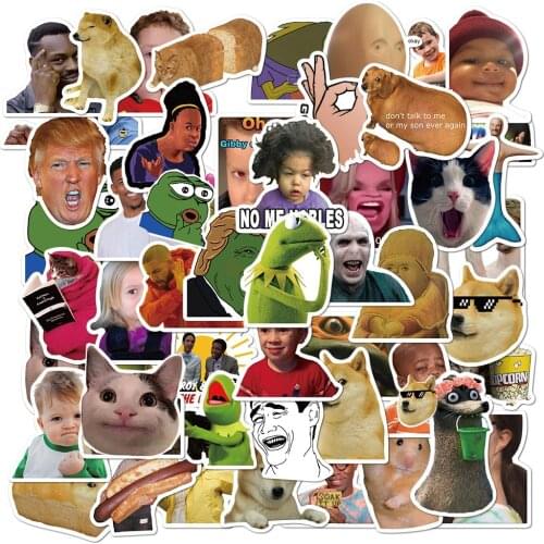 10/30/50PCS Classic Meme Stickers Fridge Guitar Laptop Motorcycle Luggage Phone Skateboard Graffiti Joke Sticker Decal Kid Toys