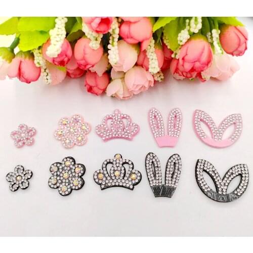 20pcs/lot Mix style felt backside sequin Padded Appliques for DIY Accessories Craft Handmade Decoration