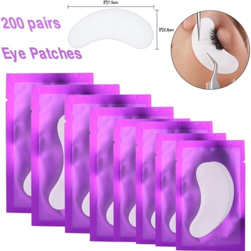 200 Pairs Under Eye Pads Grafted Lashes Eyelash Extension Eye Tips Stickers Wraps Make Up Tools Eye Pads Eyelashes Paper Patches