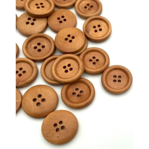 30PCS 23mm 4 Hole Wood Buttons for Sewing Scrapbook Clothing Crafts Gift Jacket Blazer Sweaters Handwork Accessories SC018