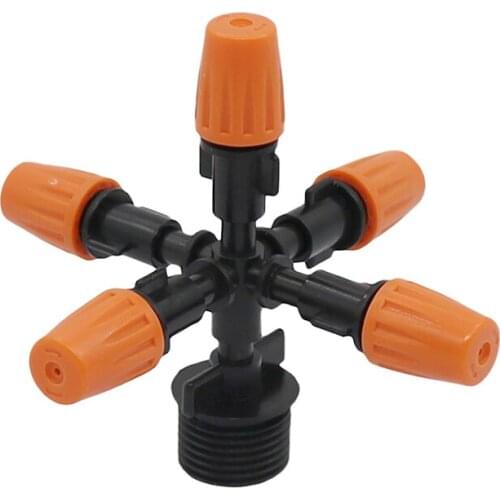 5 Mist Nozzle With 1/2" Male Thread Greenhouse Irrigation Sprinkler Agricultural Irrigation Adjustable Spray 3pc