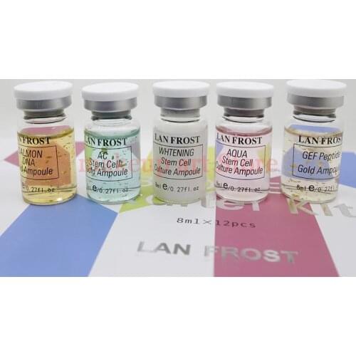 5Pcs BB Cream Glow Ampoule 8ml/Bottle BB Serum Meso Foundation Korean Cosmetics Brightening Wrinkle Removal Semi Permanent Kit