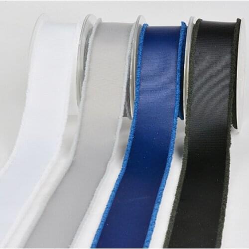 50 yards solid color fringe ribbon grosgrain 38mm polyester webbing handmade fabric christmas decorations for home