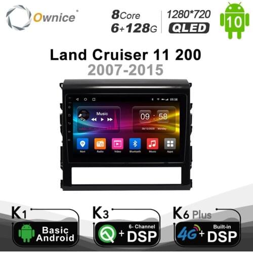 6G+128G Android 10.0 Car Radio GPS for Toyota Land Cruiser 11 200 2007-2015 Seteo System with 4G LTE DSP SPDIF BT 5.0 1280*720