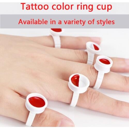 1000Pcs Pink Plastic Ink Dispenser Cup Adjustable size of Eyebrows, Lips and Tattoo Pigment Cosmetic Consumables, Saving Pigment