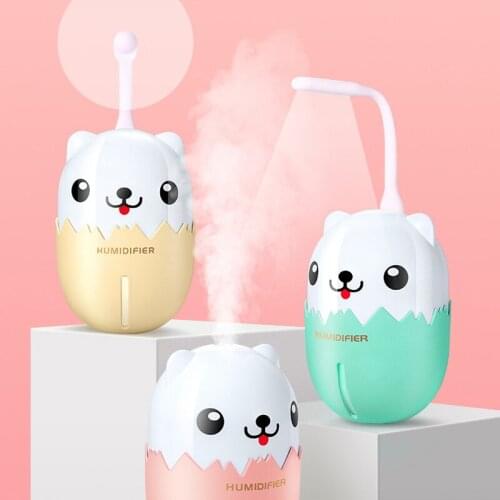 ELOOLE 350ML USB Portable Air Humidifier Spray Diffuser Air Purifier With Night Light Fine Spray Relieve Dry For Car Office