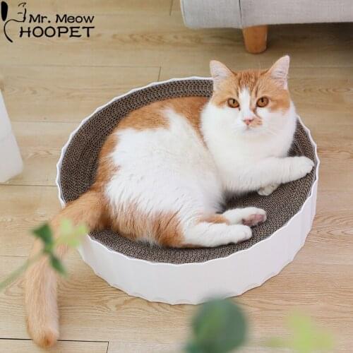 Hoopet Cat Toy Scratching Post Board With Catnip Toys for Cats Pet Corrugated Interactive Play Toy Cats Supplies