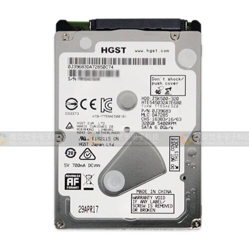 HTE545032A7E680 320G enhanced notebook hard drive 5400 rpm new inventory