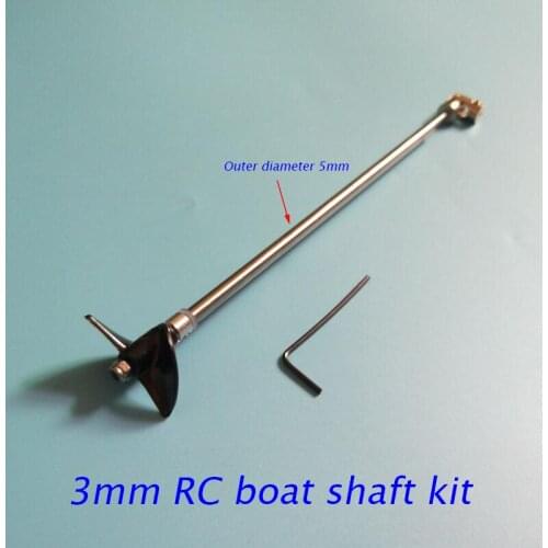 Free Shipping 3mm RC Boat Shaft Set 150/200/250mm Motor Drive Shaft With Universal Cardan Joint Right/Left Propeller Spare Parts