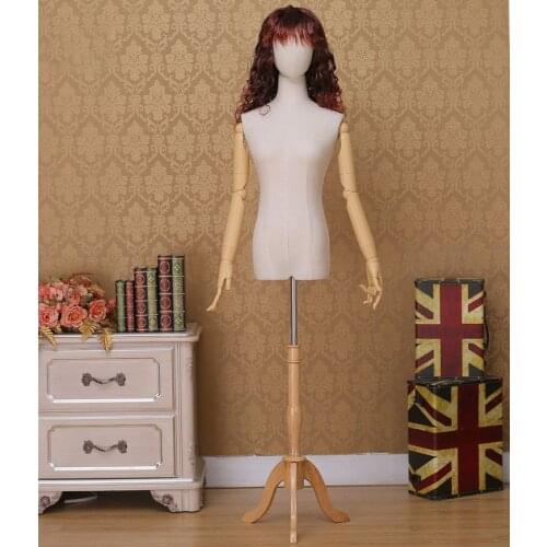 Hot Selling Half Upper Female Mannequin Fabric Dress Mannequin With Head