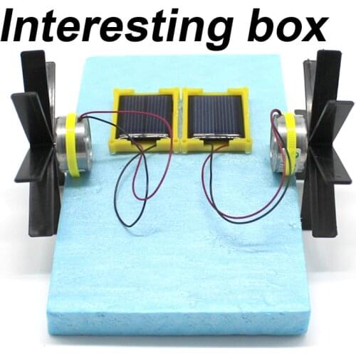 Solar paddle boat No. 2 DIY technology small production homemade handmade boat thousand Mercury science model boat