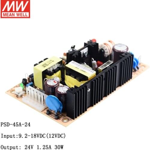 MEAN WELL PSD-45A-24 9.2~18V to 24V 30W DC-DC PCB Converter Switching Power Supply 12V DC to 24V DC 1.25A Converter Transformer