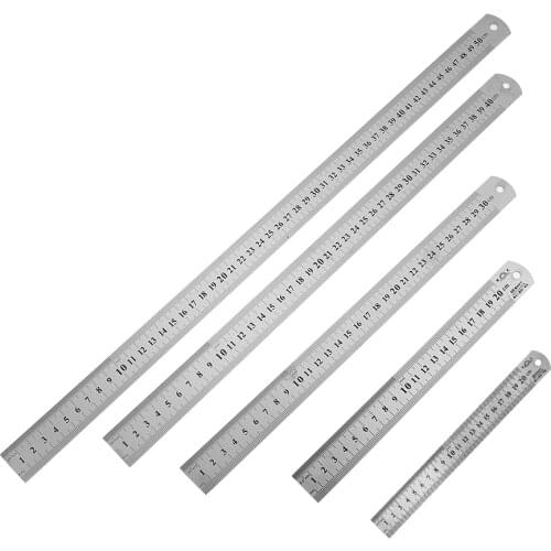 Metal Straight Ruler Stainless Steel Ruler Stationery Drafting Supplies Hand Tools Precision Double Sided Measuring Tool