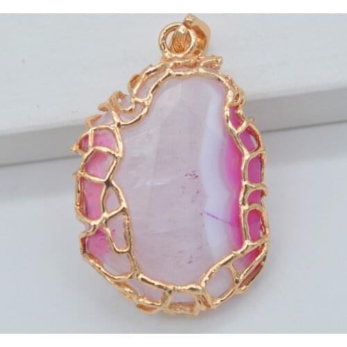 Natural Cavity Carnelian Natural Stone GEM Pendant Jewelry S3136