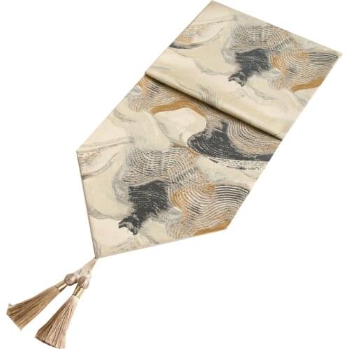 Nordic Light Luxury Ink Rendering Table Runner Coffee Table Shoe Cabinet Cover Cloth Bed Banner Best Home Decoration