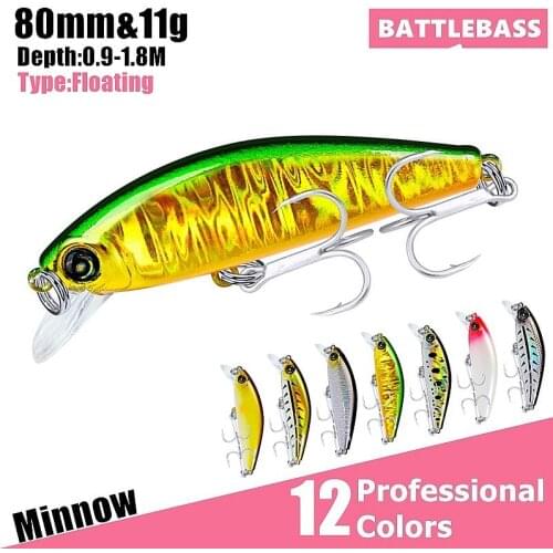 NEW 2020 Minnow 8cm 11g fishing lure small fish vibrating light hard baits crankbait swimbait japan fishing tackle lures winter
