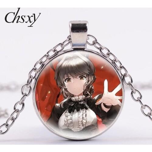 Anime Spiel Arknights Necklace Amiya Cuora Game Figures Neck Chain Glass Cabochon Fan Collection Jewelry Accessories Trendy Gift