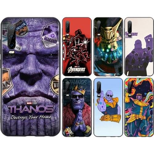 Marvel Thanos Infinity Gauntlet For Huawei P50 P40 P30 P20 P10 P9 P8 Lite E Pro Plus Lite Mini 2019 2017 Black Soft Phone Case