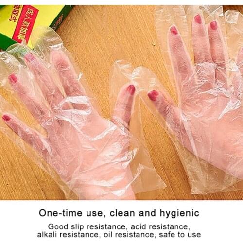 Plastic Transparent Kitchen Disposable Protect Gloves Food Hygiene Cleaning Cooking BBQ Kitchen Things Kitchen Accessories