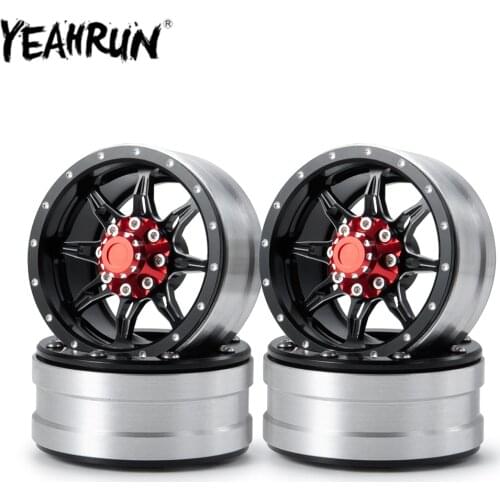 1.9inch Wheel Rims Alloy Beadlock Wheel Hub for 1/10 SCX10 CC01 Rock Climbing Car RC Crawler Car Wheel Rims