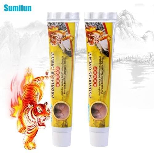 Sumifun 10Pcs Tiger Balm Antibacterial Cream For Psoriasis Dermatitis Eczema Pruritus Psoriasis Ointment Anti-itching Ecz