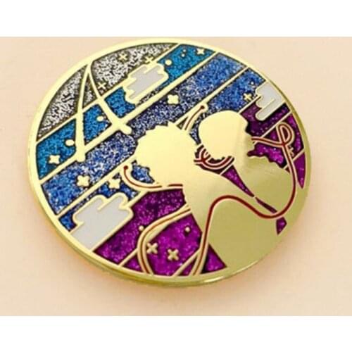 Tachibana Taki Kimi No Na Wa Your Name Glitter Enamel Brooch Pin Backpack Hat Bag Lapel Pins Badges Fashion Jewelry Accessories