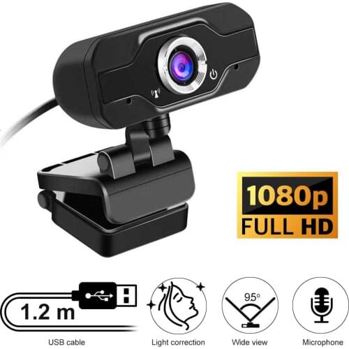 Web Camera Full HD Cam With USB Connector And Build-in Microphone for Skype, MS Teams, Zoom, Home Office, Video Chat, Conference