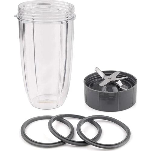 Replacement Parts 32 Oz Cup and Blade and Seal Ring Rubber Gaskets Replacement, Compatible for Nutribullet