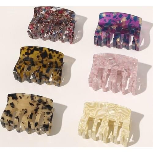 2021 New Hair Clips for Women Acetate Claw Clip Elegant Colorful Solid Color Crab for Hair Girls Hair Clips Hair Accessories