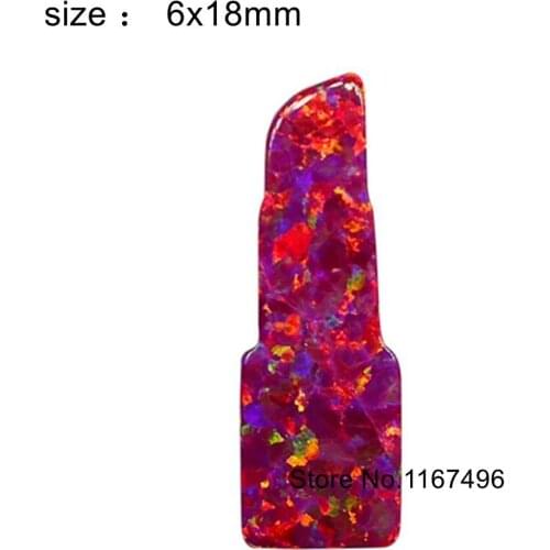 20pcs / lot Op23 18x16mm Synthetic lipstick Opal stone for DIY Jewelry Necklace Created lipstick Opal for Bracelet
