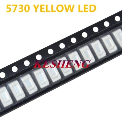 5630/5730 SMD/SMT YELLOW SMD 5730 LED Surface Mount Yellow 2.0~2.6V 580-590nm Ultra Birght Led Diode Chip 5730 Yellow 4000pcs