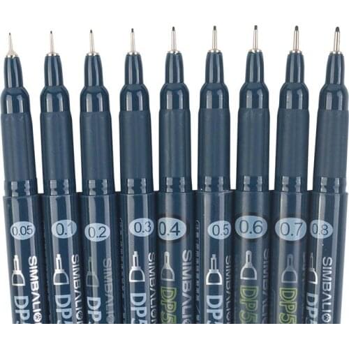 9pcs/set Sketch Markers Pen Micron Neelde Drawing Pen Waterproof Pigment Fine Line Markers Pen For Manga Anime Art Supplies