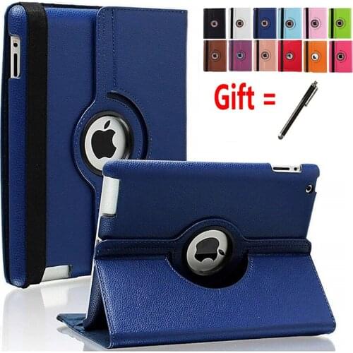 Cases For iPad mini 4 5 7.9" 360 Degrees Rotating PU Leather Flip Cover for iPad mini 1 2 3 tablet smart Stand Coque +free Pen